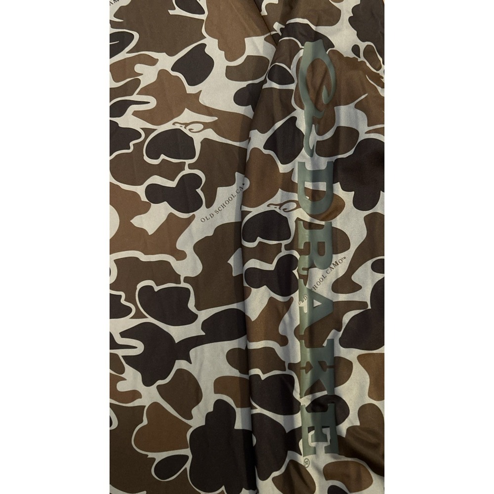 Drake Performance Fishing Hoodie Men's Size 2XL Brown Old School Camo - Picture 2 of 11